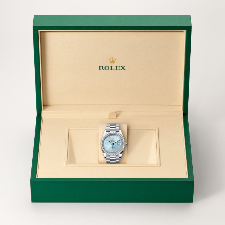 rolex Day-Date in Platinum, M228396TBR-0002 - Global Watch Company (GWC)