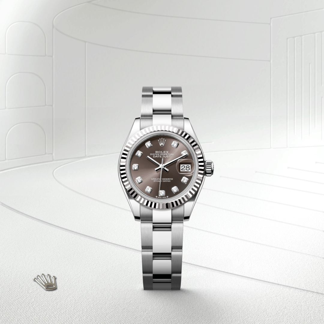 rolex Lady-Datejust in White Rolesor - combination of Oystersteel and white gold, M279174-0016 - Global Watch Company (GWC)