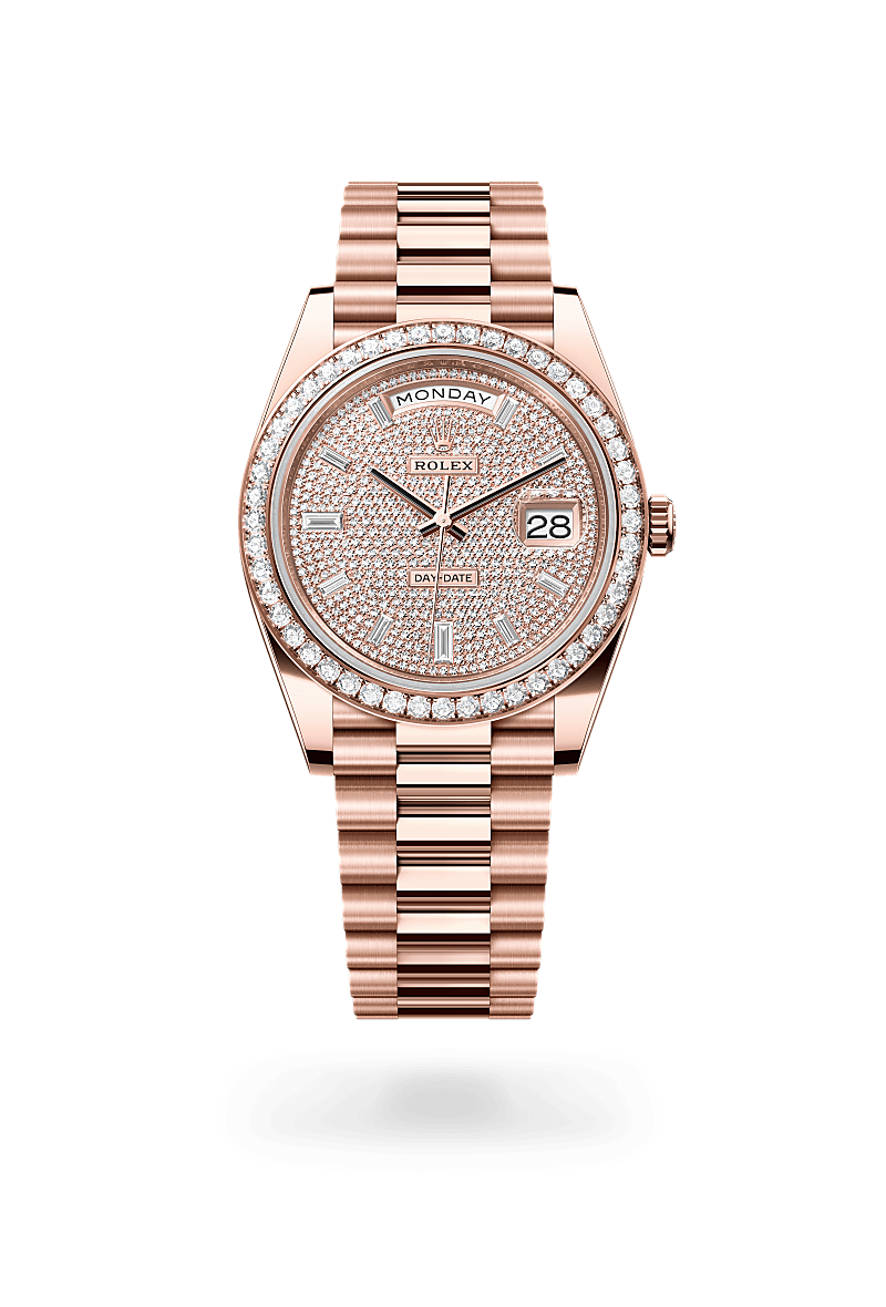 rolex Day-Date in 18 ct Everose gold, M228345RBR-0002 - GWC