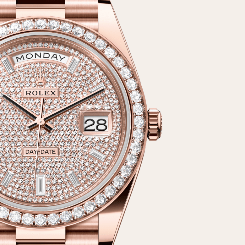 rolex Day-Date in 18 ct Everose gold, M228345RBR-0002 - GWC