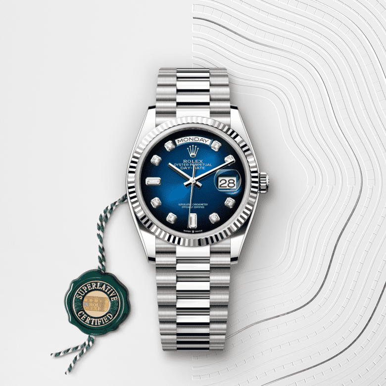 rolex Day-Date in 18 ct white gold, M128239-0023 - GWC