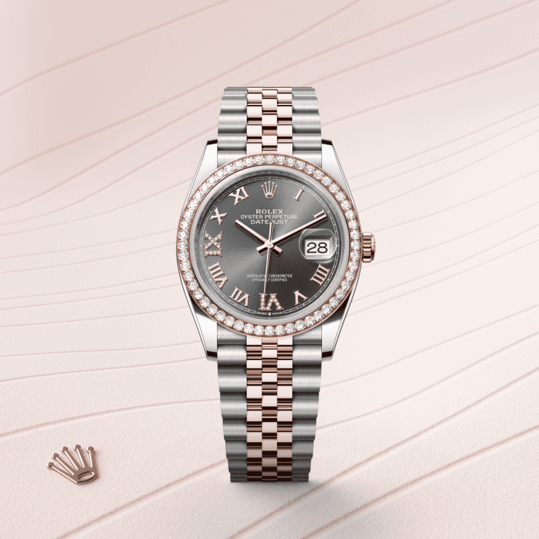 rolex Datejust in Everose Rolesor - combination of Oystersteel and Everose gold, M126281RBR-0011 - GWC