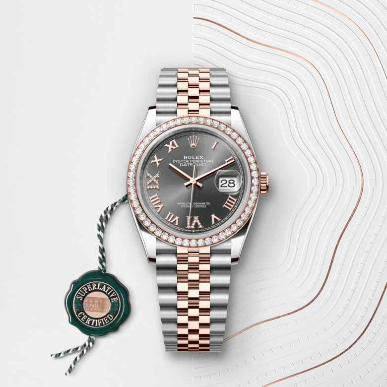 rolex Datejust in Everose Rolesor - combination of Oystersteel and Everose gold, M126281RBR-0011 - GWC