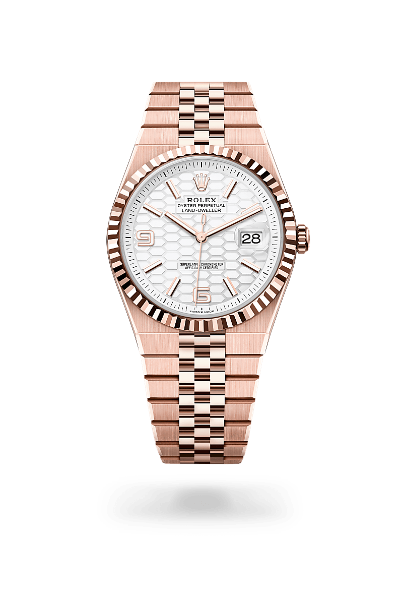 Rolex Land-Dweller in 18 ct Everose gold, M127335-0001 - Global Watch Company