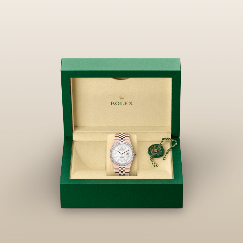 Rolex Land-Dweller in 18 ct Everose gold, M127285TBR-0002 - Global Watch Company