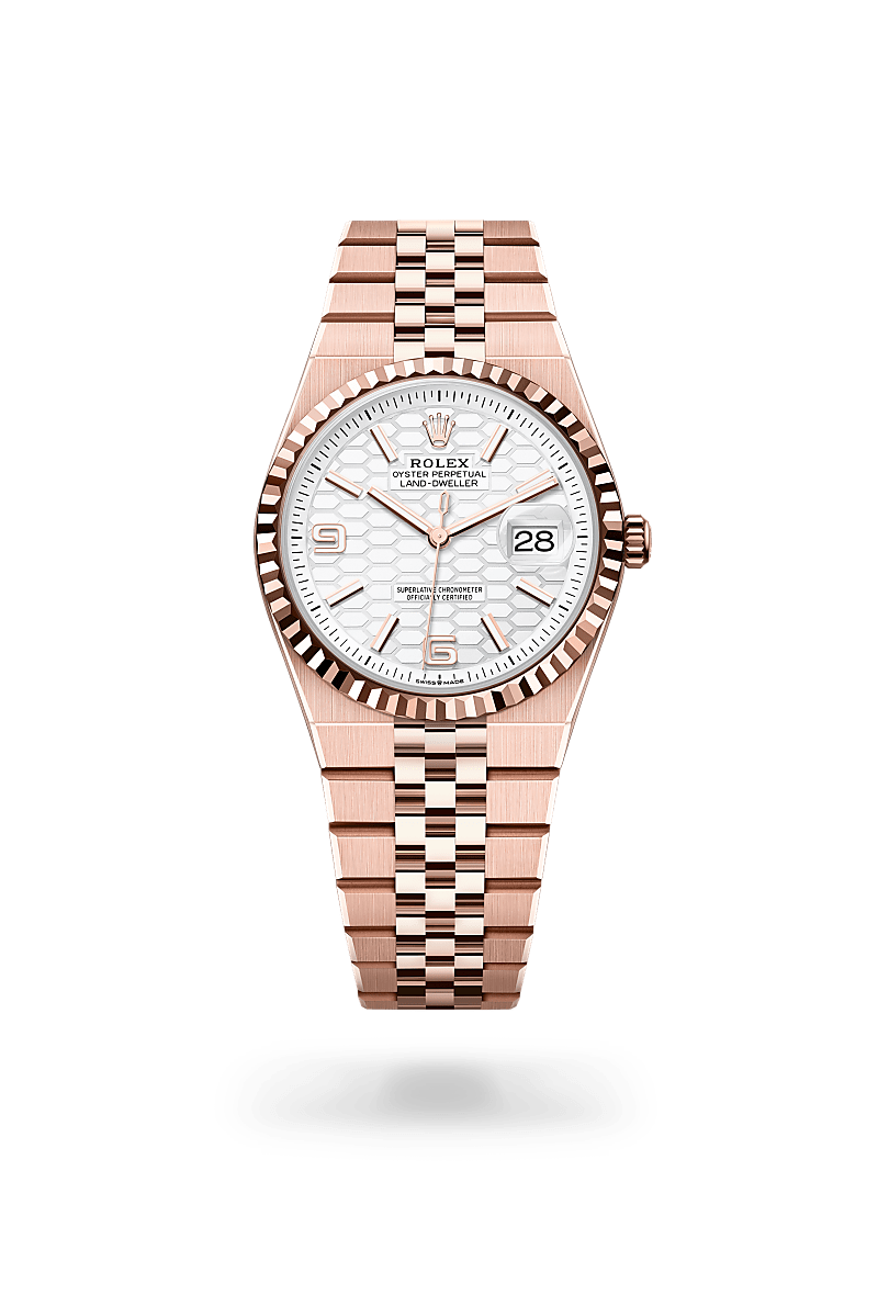 Rolex Land-Dweller in 18 ct Everose gold, M127235-0001 - Global Watch Company
