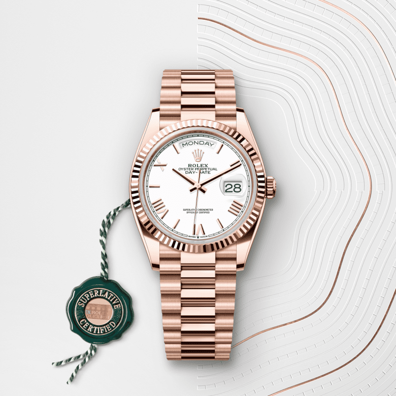 rolex Day-Date in 18 ct Everose gold, M128235-0070 - GWC