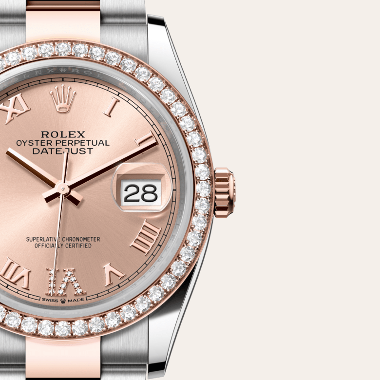 rolex Datejust in Everose Rolesor - combination of Oystersteel and Everose gold, M126281RBR-0016 - GWC