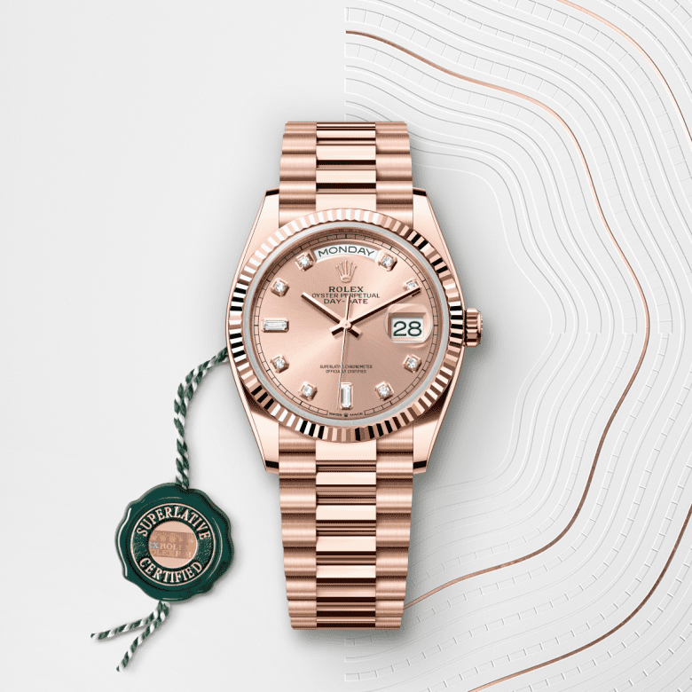 rolex Day-Date in 18 ct Everose gold, M128235-0009 - GWC