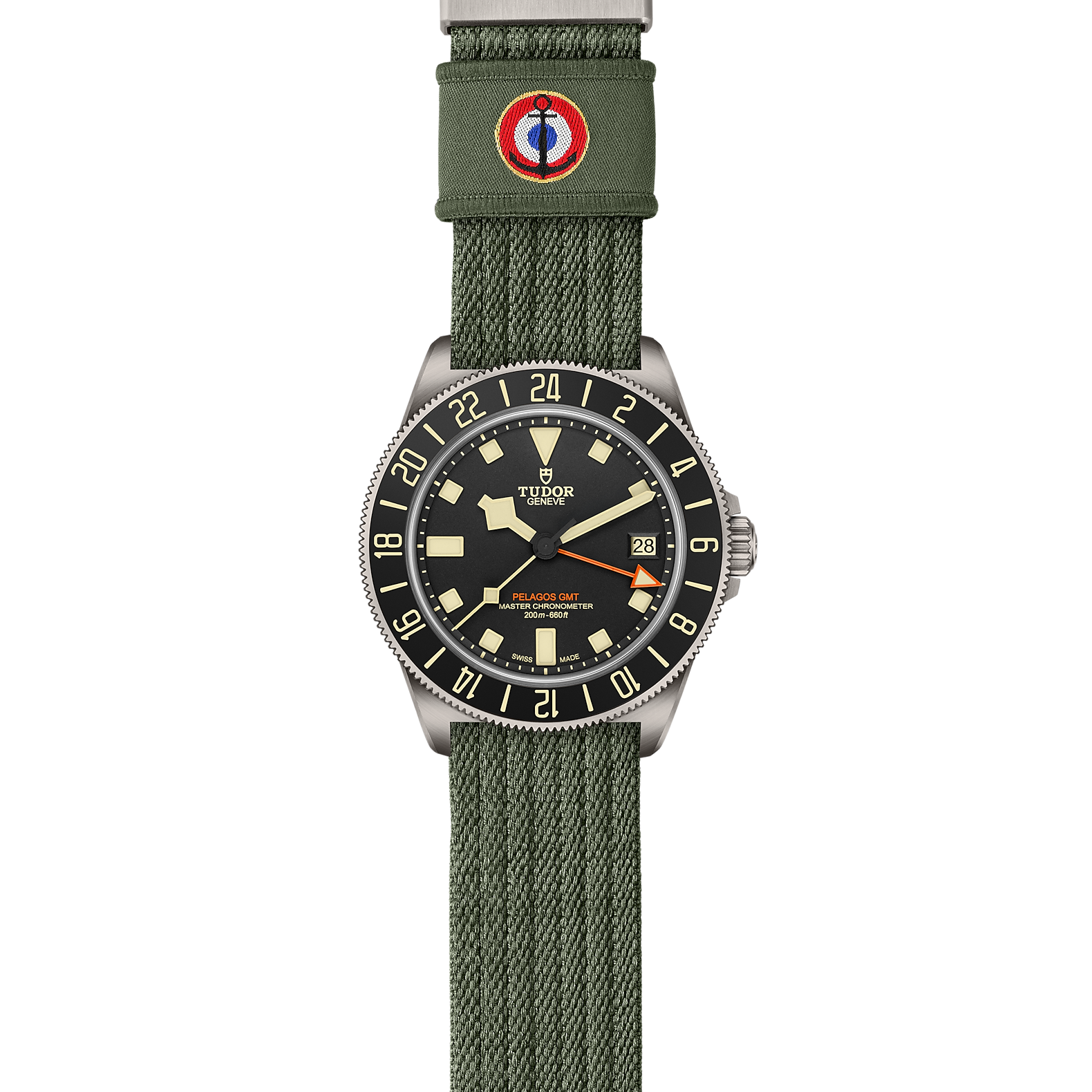 Tudor Pelagos FXD GMT in 42mm titanium case, Green fabric strap - Global Watch Company