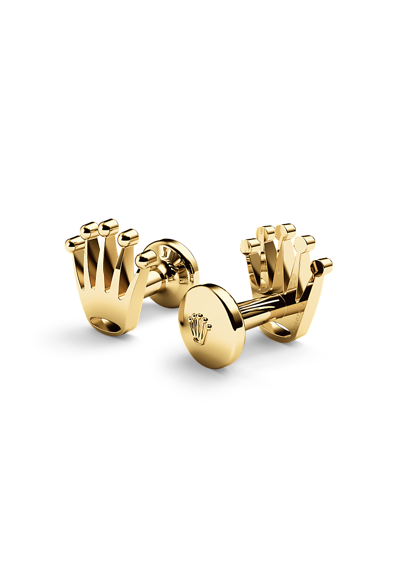 Rolex ‘Crown’ cufflinks in Yellow gold, a1018 at GWC