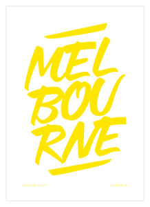 Melbourne Script Poster Print Melbourne Script Poster Print