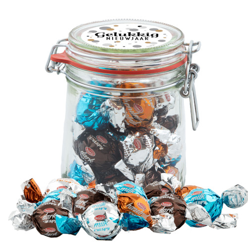 Weckpot 800 ml -&nbsp;met 15 Kerst-bonbons