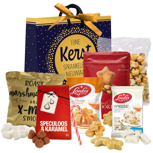 Kerstgeschenk - Kersttas met o.a. caramel fudge