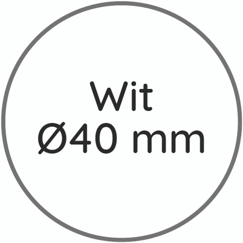 LOGO-ETIKET 40 mm, wit