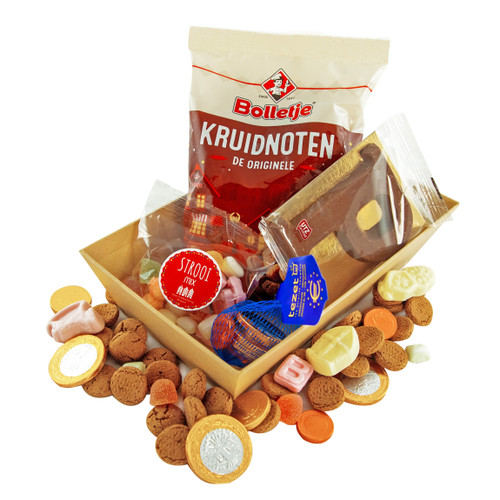 Sinterklaaspresentje - Kartonnen bakje met o.a. kruidnoten