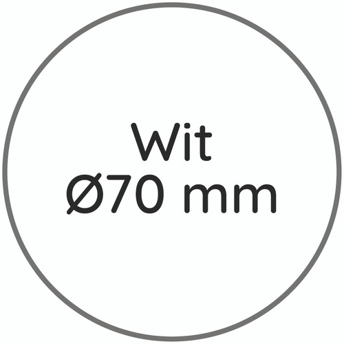 LOGO-ETIKET 70 mm, wit