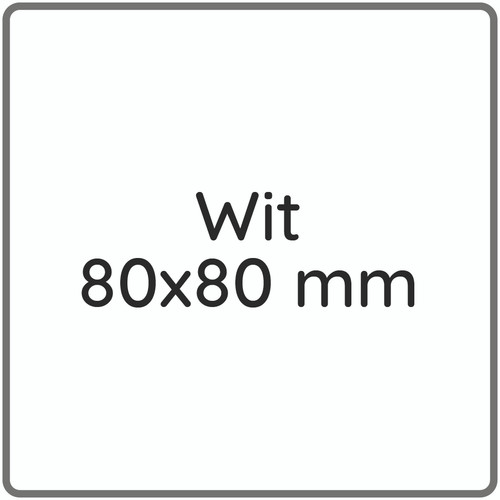 Vierkant logo-etiket 80 x 80 mm