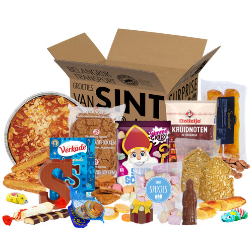 Sinterklaaspakket - Sintdoos gevuld met o.a.Bolletje kruidnoten
