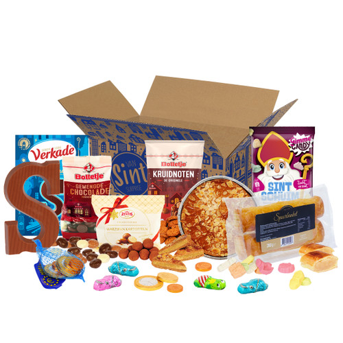 Sinterklaasgeschenk - Sinterklaasdoos met o.a. chocoladeletter