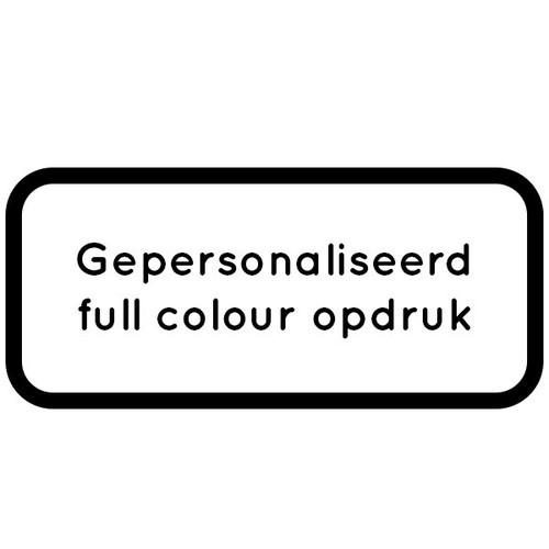 Eigen gepersonaliseerde full color sleeve op Tiny Tony's aftelkalender klein