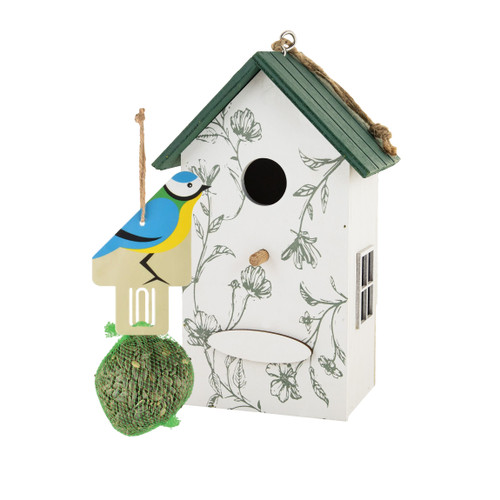 Vogelhuisje met Vogelhanger zonnebloempitten - Paasgeschenk