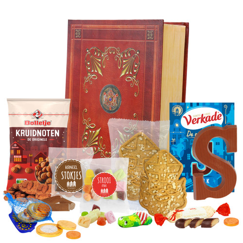 Sintpresentje - Boek van Sinterklaas met o.a. gevuld speculaas