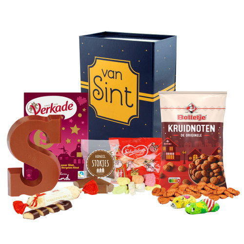 Sinterklaaspakket - Luxe magneetdoos met o.a. chocoladeletter