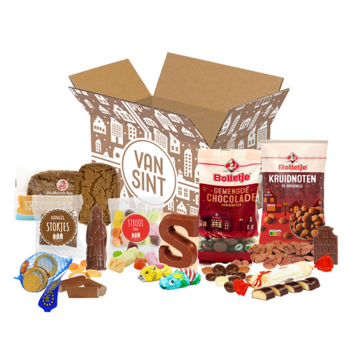 Sinterklaaspakket - Sinterklaasdoos met o.a. marsepein