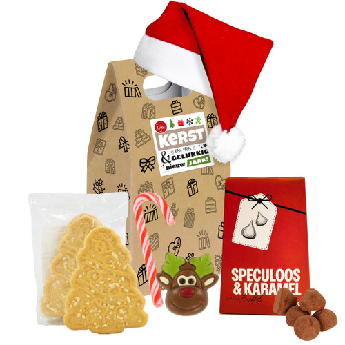 Kerstpakket - Handgreepdoosje met o.a. chocolade truffels Kerstpakket - Handgreepdoosje met o.a. chocolade truffels