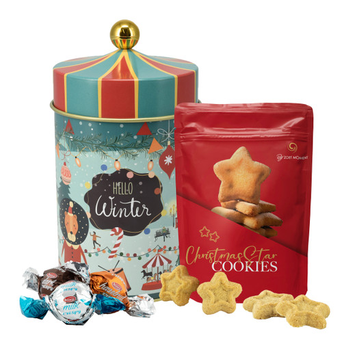 Relatiegeschenk Kerst - Puzzelblik met o.a. Kerstchocolade Relatiegeschenk Kerst - Puzzelblik met o.a. Kerstchocolade