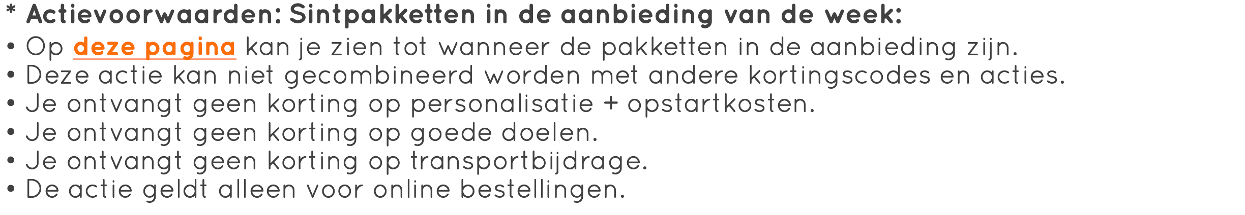 Actievoorwaarden aanbiedingen van de week