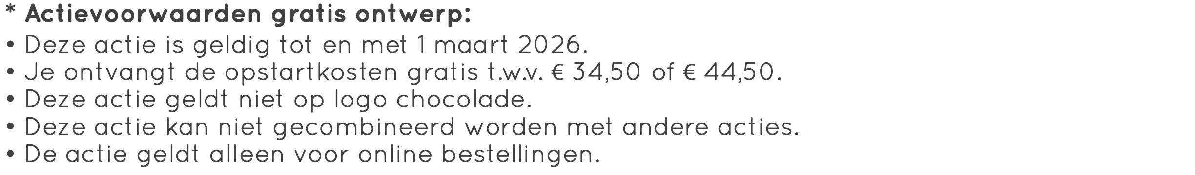 Actievoorwaarden 10% korting op Paaspakketten
