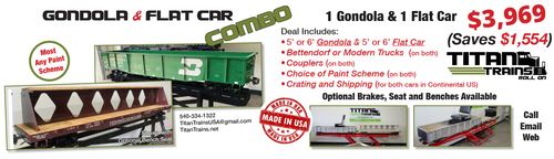  COMBO: Gondola AND Flat Car - $3,969