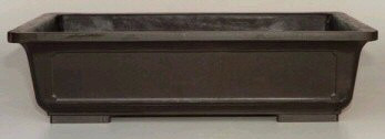 Brown Mica Bonsai Pot - Rectangle  14.75" x 10.75" x 4.25" OD 13.0" x 9.0" x 3.75" ID 