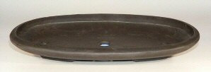 Brown Mica Forest Bonsai Pot - Oval  OD:19.5" x 11.25" x 2" ID:18.25" x 9.75" x 1.5"