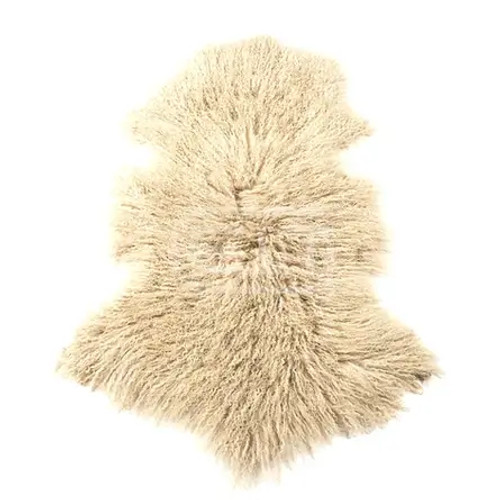 Mongolian  Sheepskin Rug700x1100mm Oatmeal