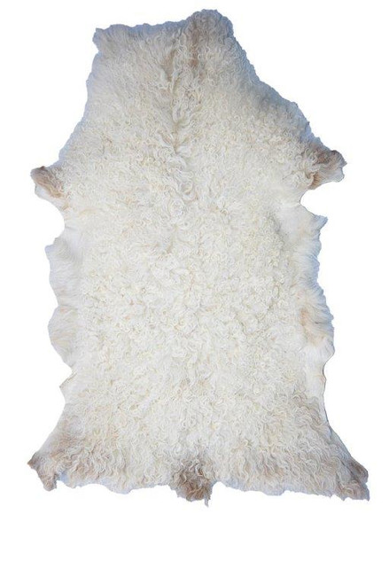 Curly Haired  Mountain Sheep Rugs 450x900mm White