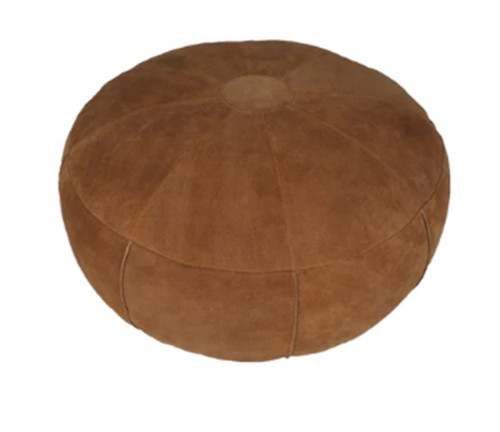 Leather Round Ottoman - 60 x 30