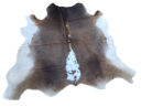 Dark Brown &  White Craft Cowhide 160x184cm