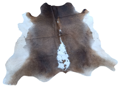 Dark Brown &  White Craft Cowhide 160x184cm