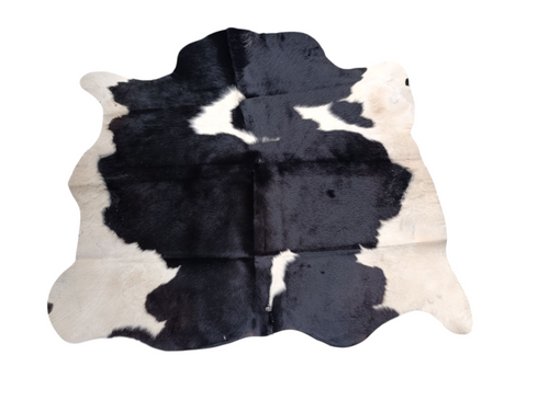 Black &  White  Craft  Cowhide  115x127cm