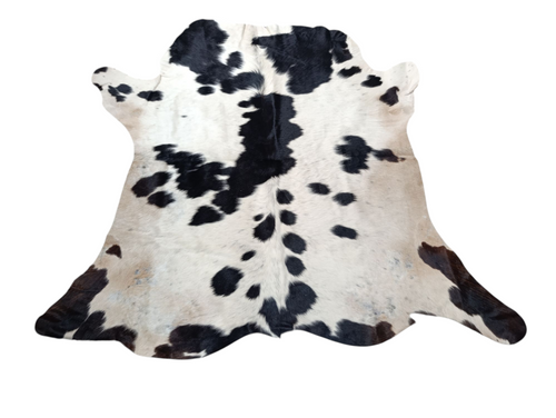 Spotty  Black  & White  Craft  Cowhide 130x147cm