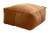 Leather Square Ottoman - Camel