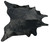 Black cowhide rug with deep natural tone and smooth finish