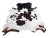 Brown & White Craft Cowhide 170x177cm