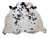 Spotty Black &  White Craft Cowhide   125x143  cm