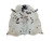 Brown &  White  Spotty Craft Cowhide 119x112cm