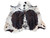 Spotty Black & White Craft  Cowhide  157x160cm