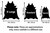 Dimensional  drawing  of  three  sizes  we  sell  in  cowhides  Small  ,Medium and XLarge